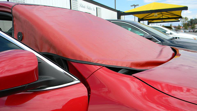 Red Windshield Cover